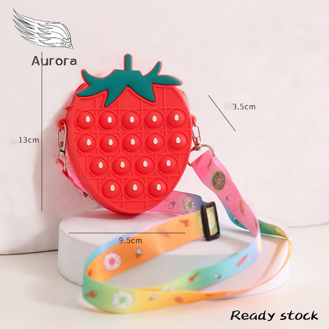 Túi Đeo Chéo Đựng Tiền Xu Đồ Chơi Giảm Căng Thẳng Hình Chuột Hoạt Hình Aurora Pop It Last Mouse