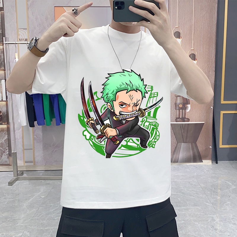 Áo thun tay lỡ form rộng in Zoro tam kiếm chibi cực hot OP9