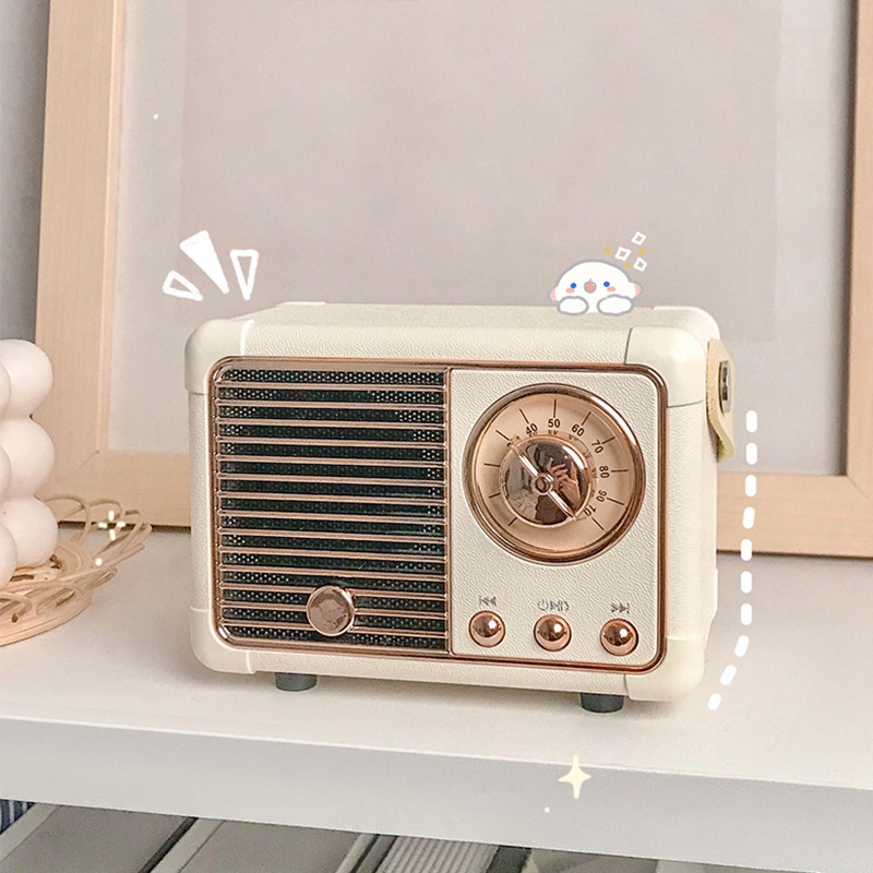 Loa Bluetooth Không Dây Mini Phong Cách Retro