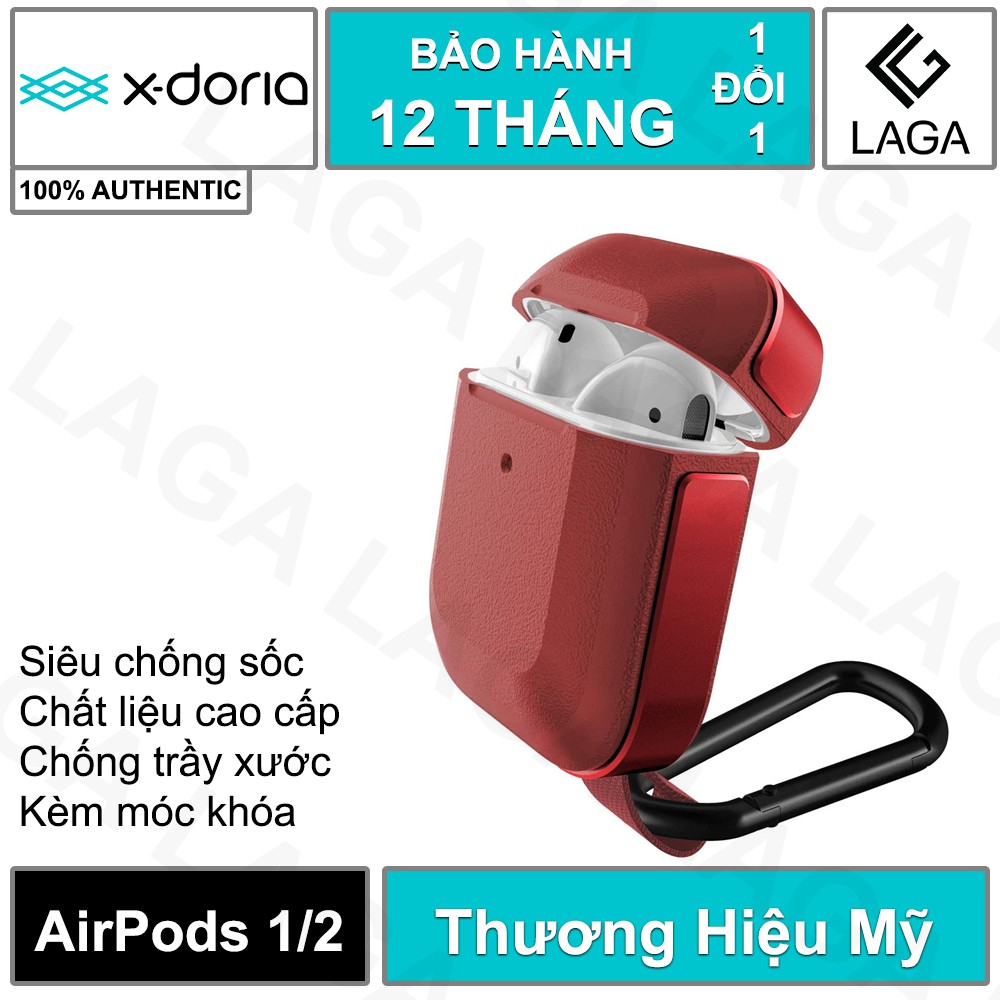 Vỏ Ốp X-Doria Defense Trek AirPods 1 / 2 | Siêu Chống Sốc | Siêu Bảo Vệ