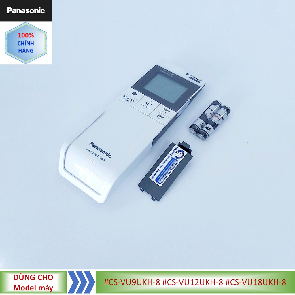 Phụ kiện [Remote chính hãng] Điều khiển điều hòa Panasonic model #CS-VU9UKH-8 #CS-VU12UKH-8 #CS-VU18UKH-8