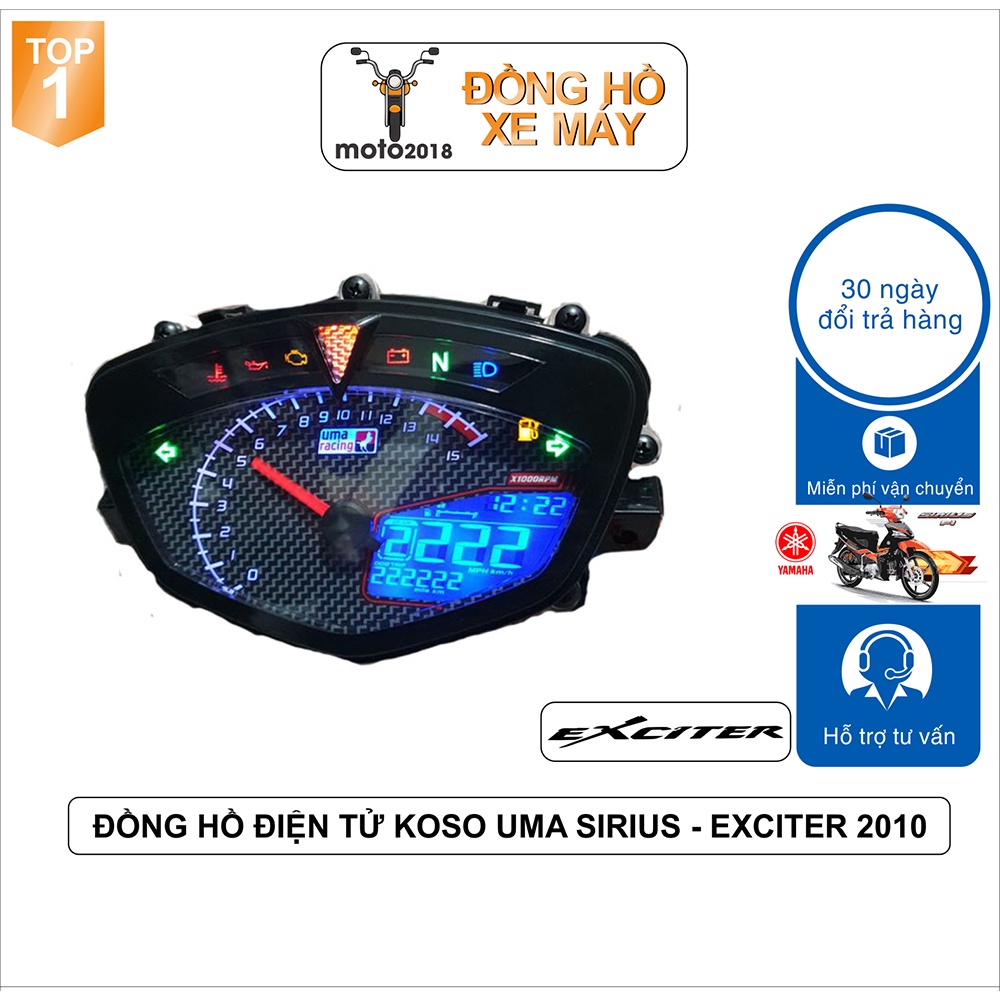 Đồng hồ điện tử koso UMA Racing cho xe Sirius - Exciter - A1339
