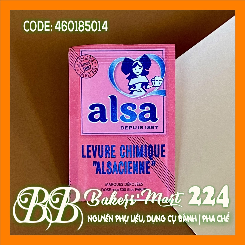 ALSA - Bột nổi/bột nở làm bánh Baking Powder hiệu ALSA Pháp - 01 Gói 11gr