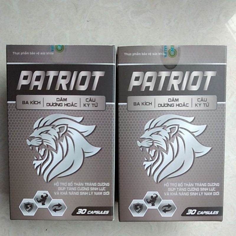 PATRIOT bổ thận tráng dương, khẳng định sức mạnh của nam giới (hộp 30 viên nang)