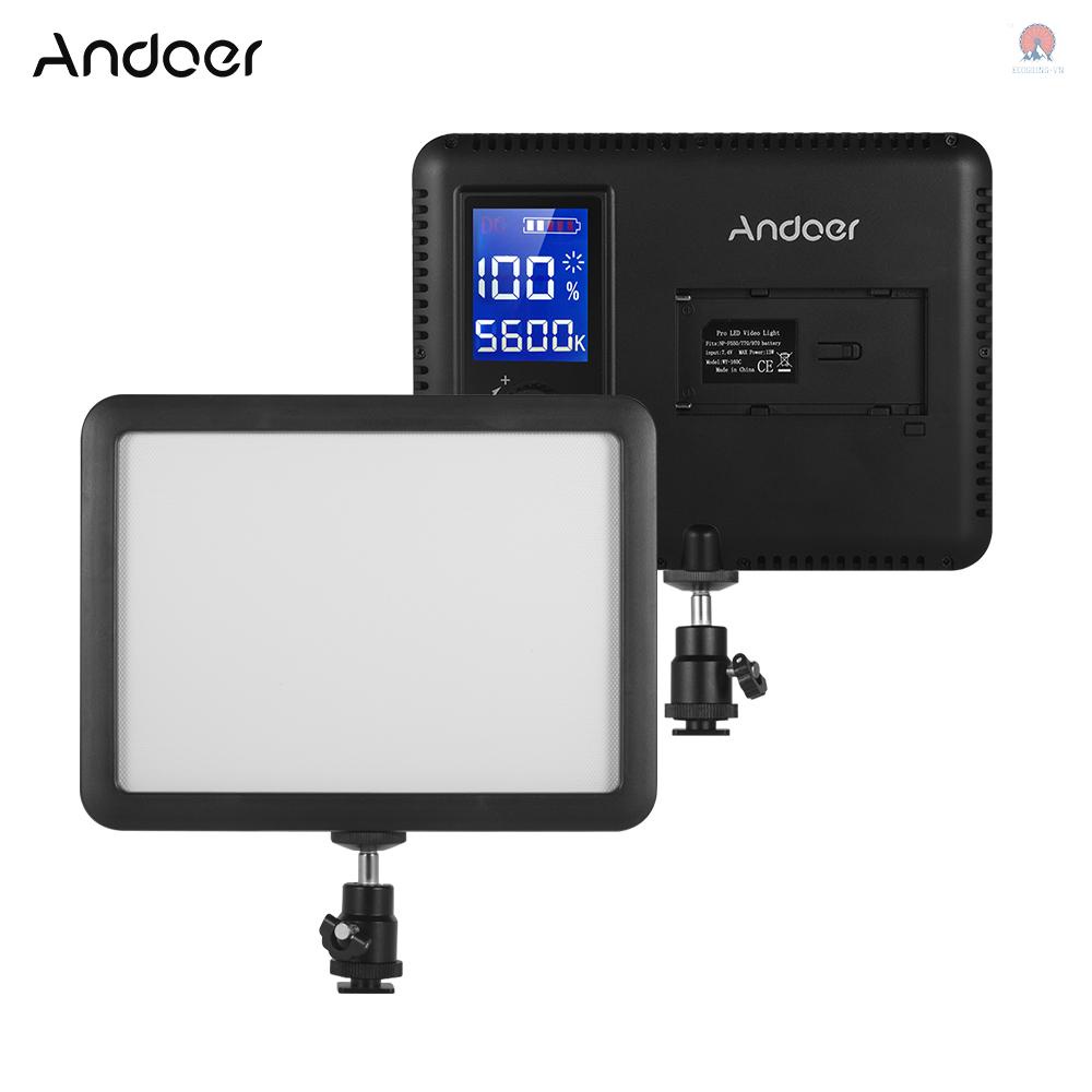 Bảng Đèn LED ECVN Andoer WY-160C 3300K-5600K Tùy Chỉnh Màu Sắc Cho Máy Ảnh DSLR