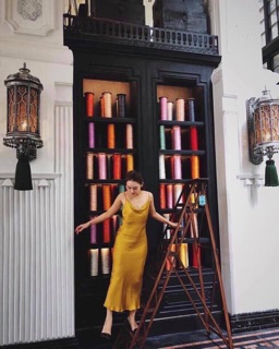 Váy lụa 2 dây đổ ngực