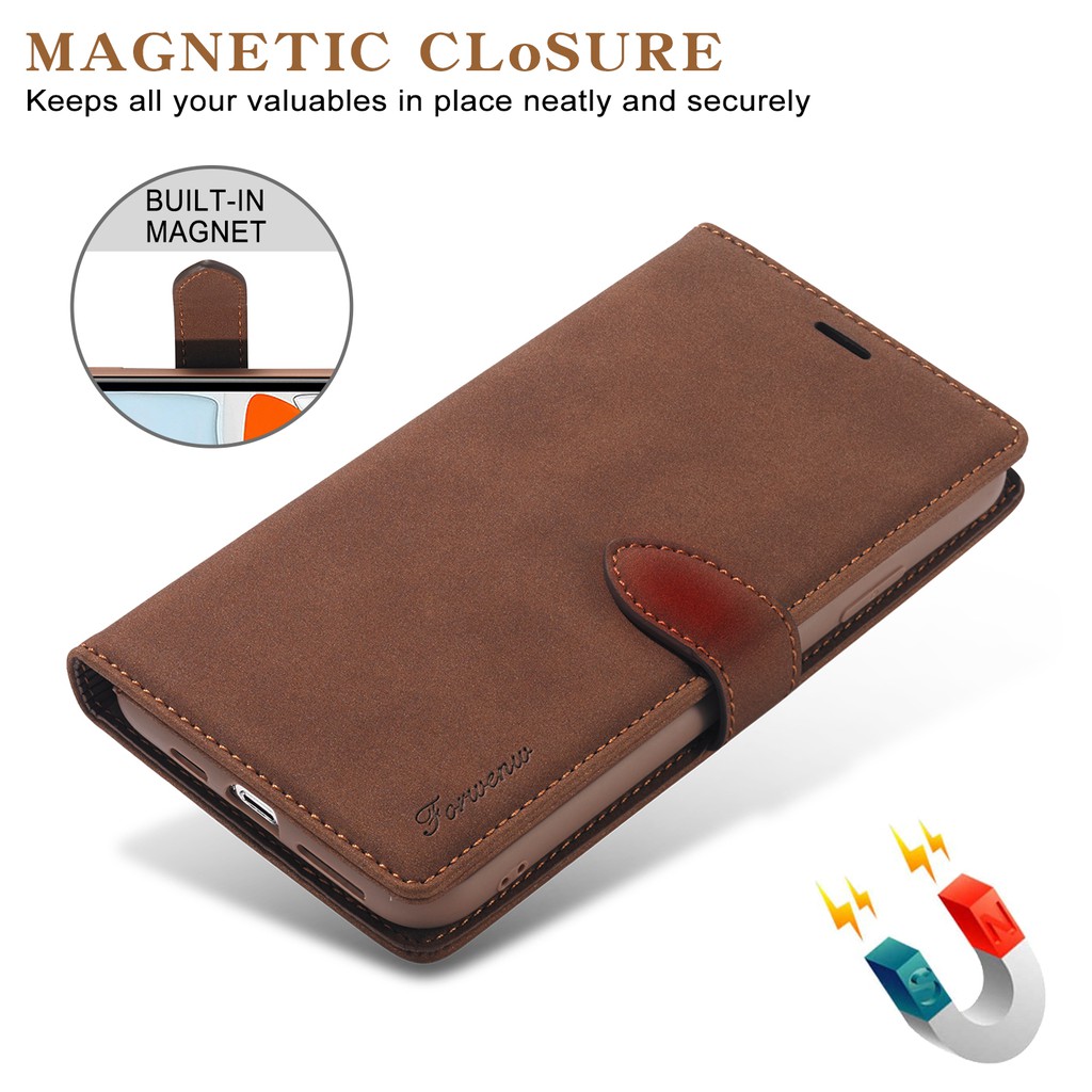 Bao Da Dạng Ví Chống Sốc Phong Cách Retro Cho Apple iPhone 11 Pro Max XS XR iP 11 Pro X/XS | BigBuy360 - bigbuy360.vn