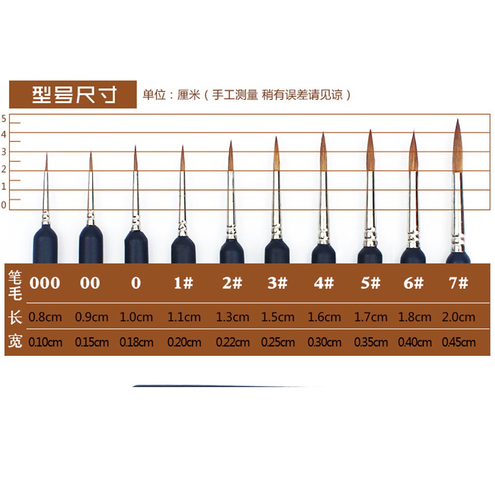 Cọ Vẽ Màu Nước Tay Cầm Gỗ