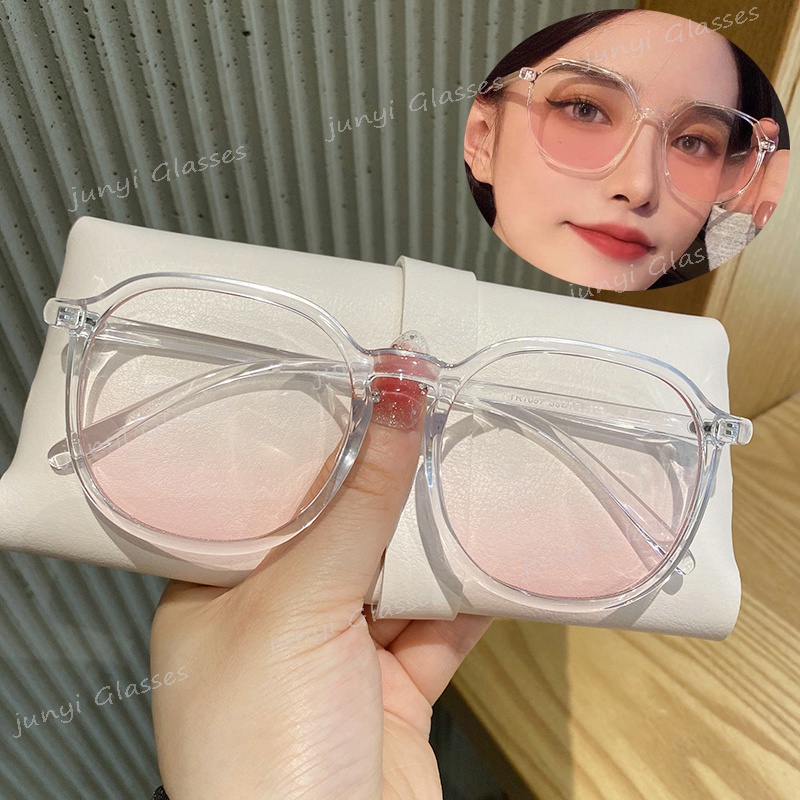 【Hàng Có Sẵn】Kính Mát Màu Đen Trơn Hình Oval Cho Nữ