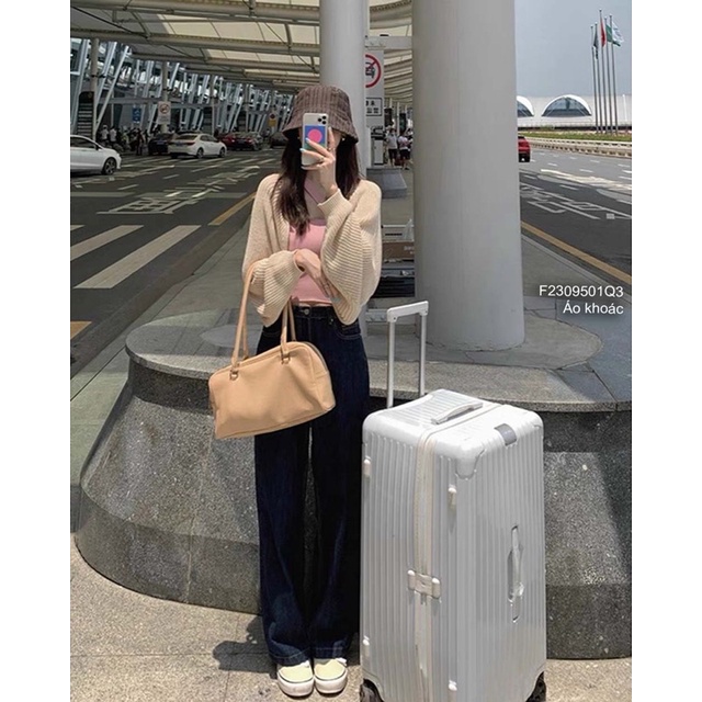 Áo khoác len nữ dáng croptop tay cánh dơi sang trọng - chất len mịn đẹp VIENS STORE