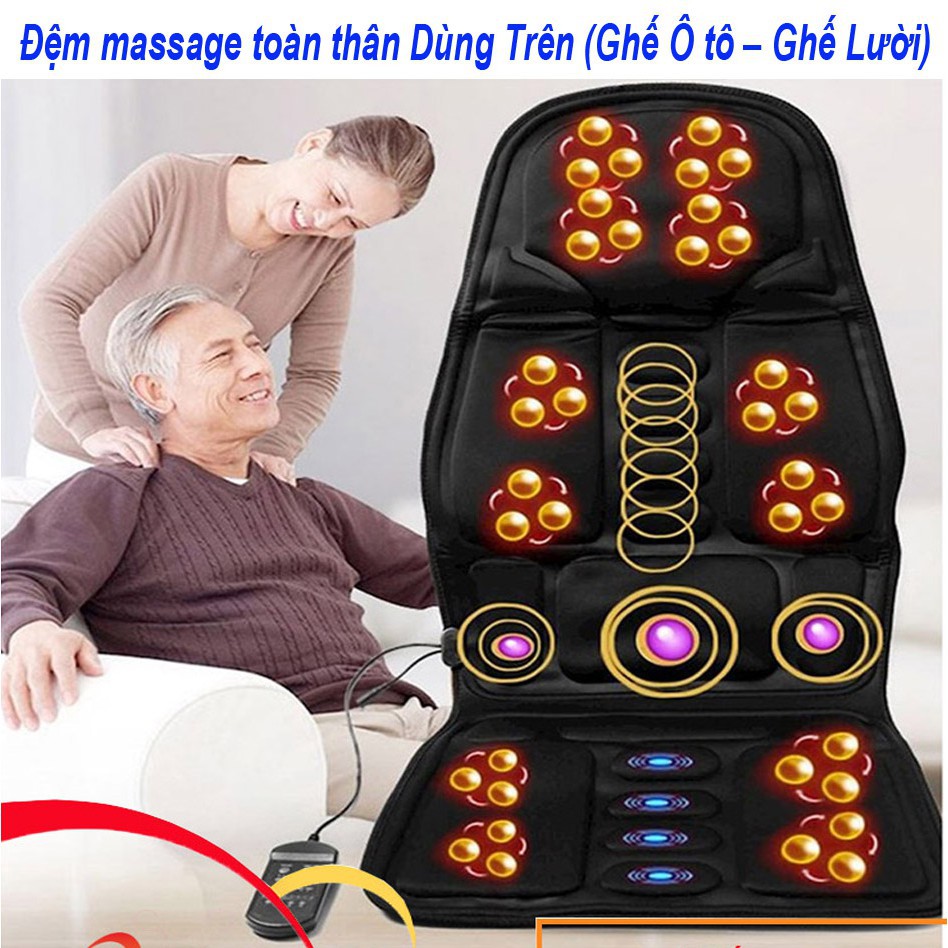 Đệm ghế massage toàn thân ( Dùng được trên ô tô và mọi vị trí ngồi )