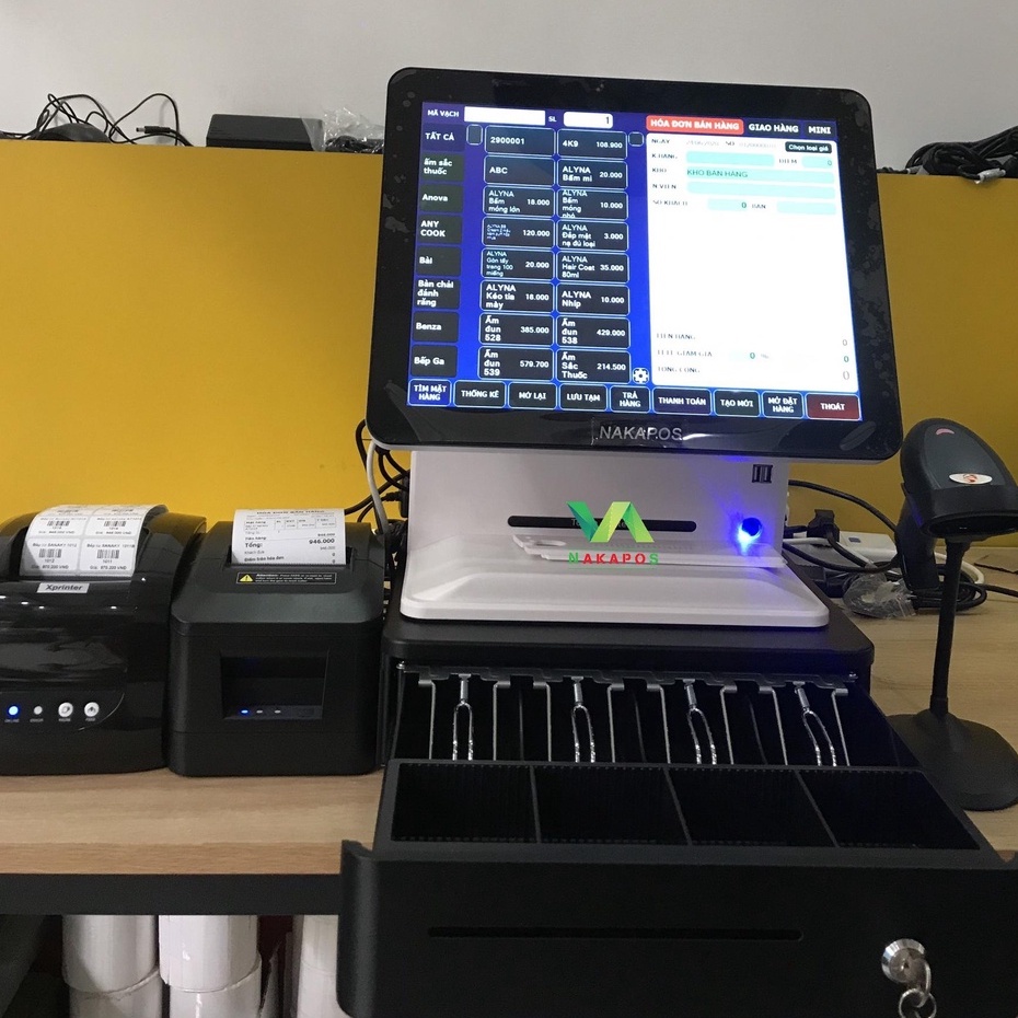 Bộ máy thu ngân cảm ứng, máy pos cảm ứng sử dụng mô hình siêu thị, tạp hóa , nhà sách, shop thời trang | BigBuy360 - bigbuy360.vn