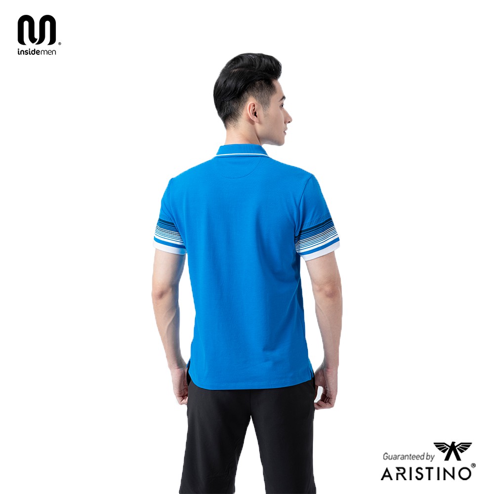 Áo polo nam INSIDEMEN thanh lịch, chất liệu cotton mềm mại, khả năng thoáng khí tốt IPS012S1