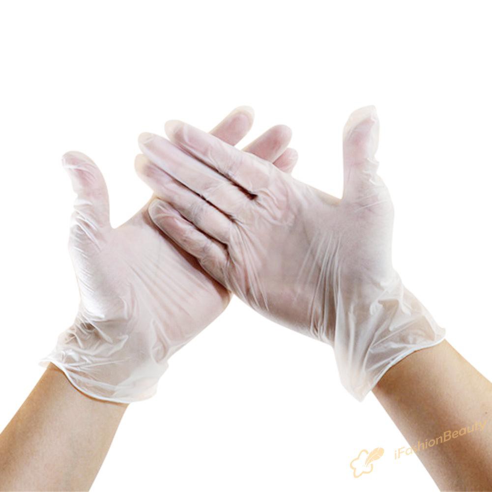 【New】100pcs Disposable Gloves PVC Cleaning Food Household Hygiene Medical Gloves