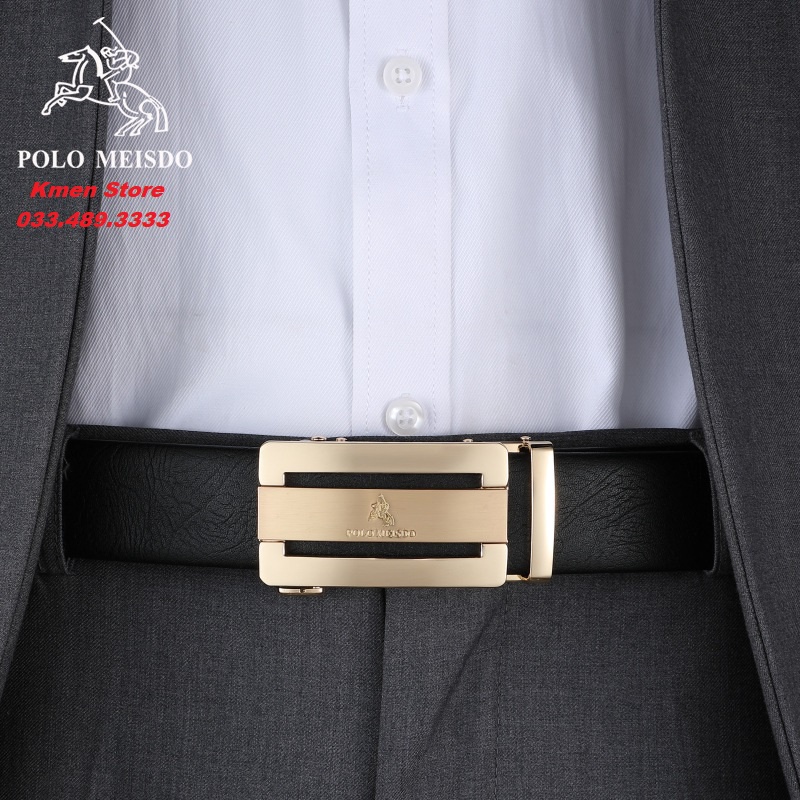 Thắt Lưng Nam Dây Nịt Nam Da Bò Thật Cao Cấp Full Hộp POLO MEISDO Phù Hợp Làm Quà Biếu Tặng Sinh Nhật PL29