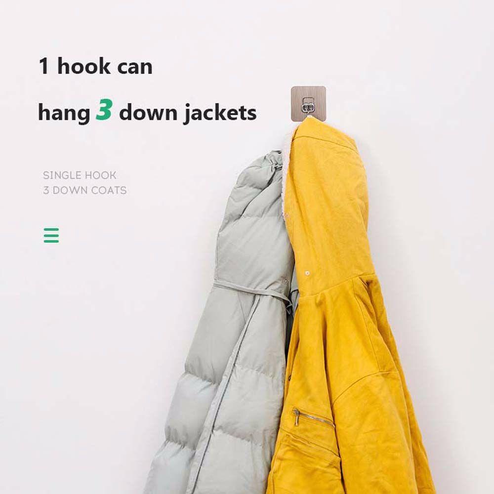 Set 5 / 10 Móc Treo Đồ Dán Tường Tự Dính Tiện Dụng Cho Nhà Tắm Giá Đỡ