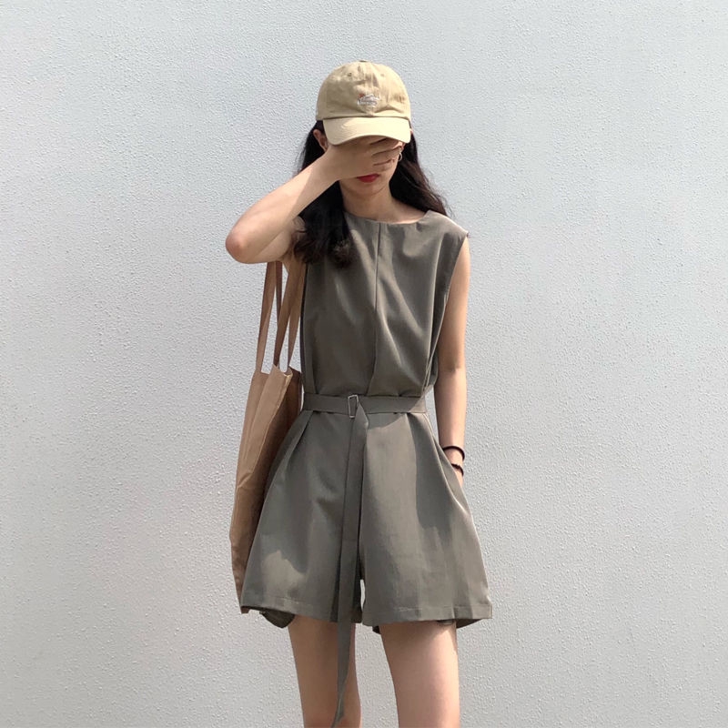 Jumpsuit Ngắn Dáng Rộng Họa Tiết One Piece Thời Trang Hàn Quốc 235179