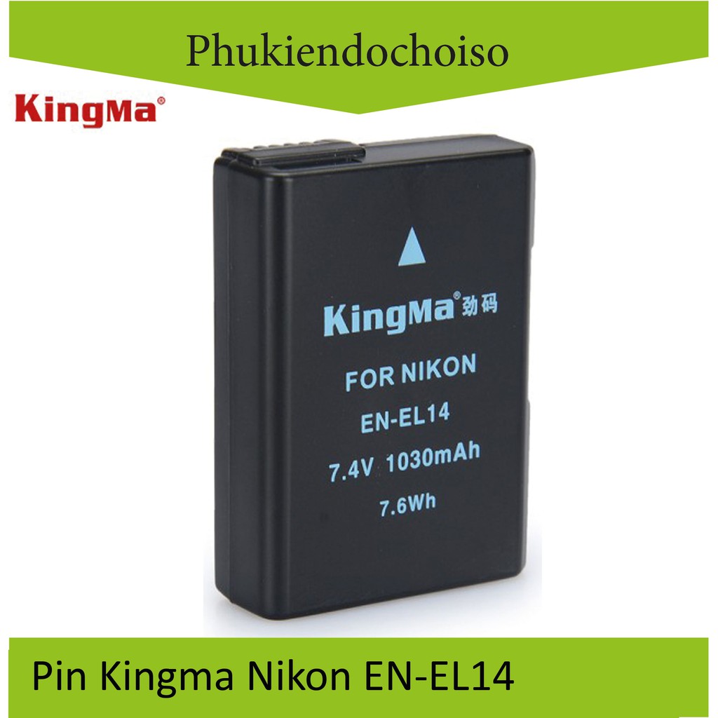 Pin Kingma cho Nikon EN-EL14 + Hộp đựng Pin, Thẻ nhớ