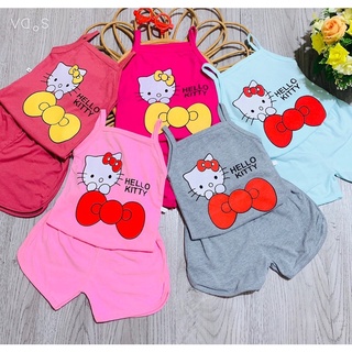Bộ 2 dây bé gái vải thun cotton mềm mịn, áo hai dây cho bé gái mặc hè thoáng mát mk8-18kg