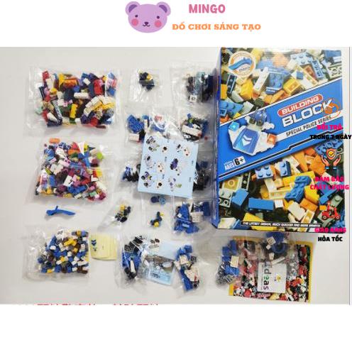 BỘ ĐỒ CHƠI THÔNG MINH LẮP GHÉP LEGO 1000 CHI TIẾT NHIỀU MÀU SẮC CHO BÉ THỎA SỨC SÁNG TẠO HỘP MÀU XANH