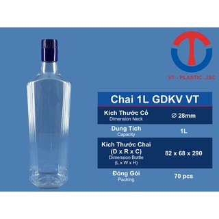 COMBO 10 CHAI NHỰA 1L THỰC PHẨM - GDKV VT