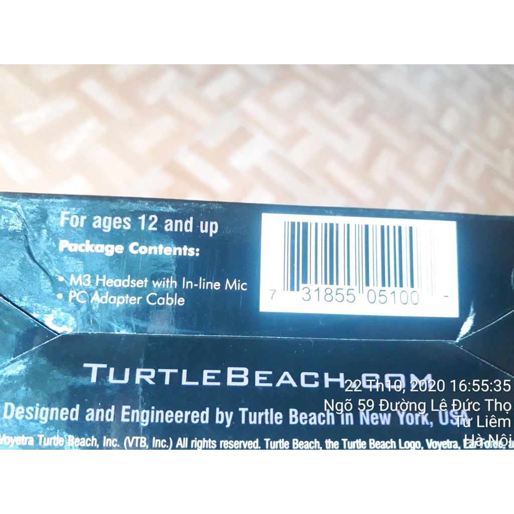 Tai nghe Mỹ-Designed and Engeneered in USA  -Turtle Beach Ear Force M3  Mobile Gaming Headset w/mic Designed and Engenee