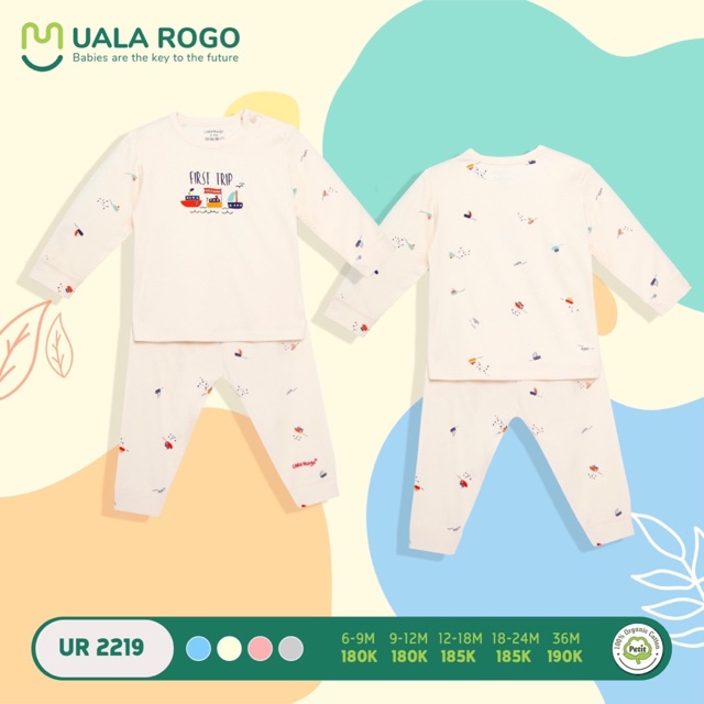 Bộ dài tay họa tiết Pettit Ualarogo 6m - 36m