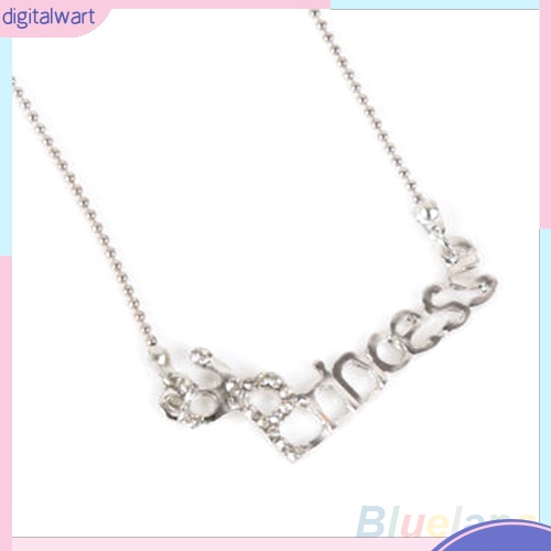 Dây chuyền kim loại mặt chữ đính đá thời trang cho nữ