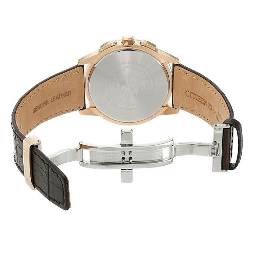 Đồng Hồ Nam Citizen Đa Chức Năng Dây Da AT8113-12H - Mặt Xám