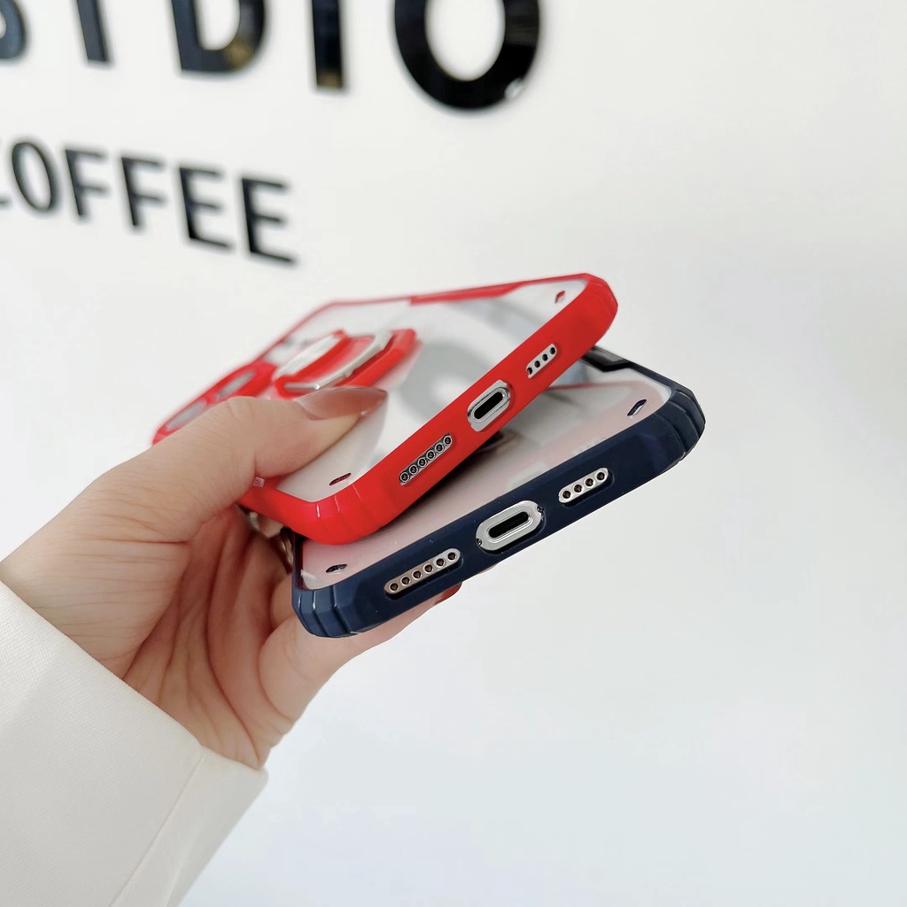 Ốp Điện Thoại Trong Suốt Chống Sốc Có Giá Đỡ Cho Samsung Galaxy A03 A23 A13 A33 A53 A73 5G M23 F23 M52 A52S S21 S20