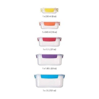 set 5 hộp đựng thực phẩm Joseph Joseph