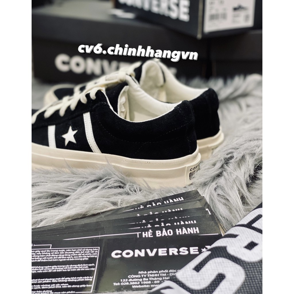 ( 𝙃𝙖̀𝙣𝙜 𝙍𝙚𝙖𝙡 ) Giày Convers.e One Star Academy Màu Đen / Da Lộn