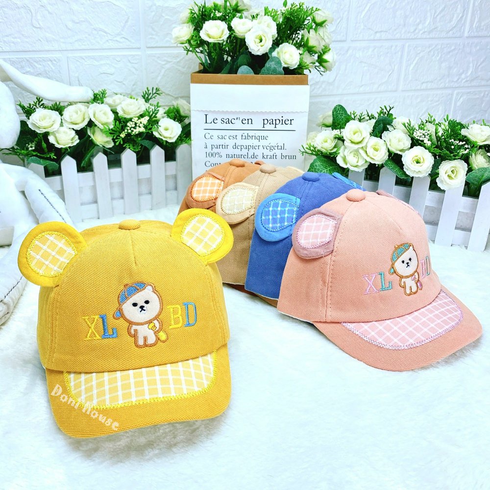 [Bé 6 Tháng - 1 Tuổi] Nón Kết Mũ Mềm Cho Bé Trai Và Bé Gái Từ 6 Tháng Đến 1 Tuổi Vòng Đầu 46cm Hình Chú Gấu NK291