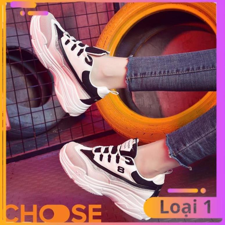Giày Nữ Sneaker Choose Độn Đế ULZANG Thể Thao Tăng Chiều Cao Phối Màu Cá Tính G2902