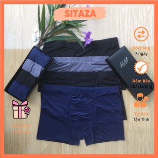 Quần lót nam - dáng sịp đùi boxer thun lạnh quần boxer nam hm cao cấp hộp 4 chiếc