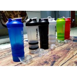 Bình Lắc Met Shaker Tập GYM 3 Ngăn 500ml Chế Sữa Protein - Đa Năng