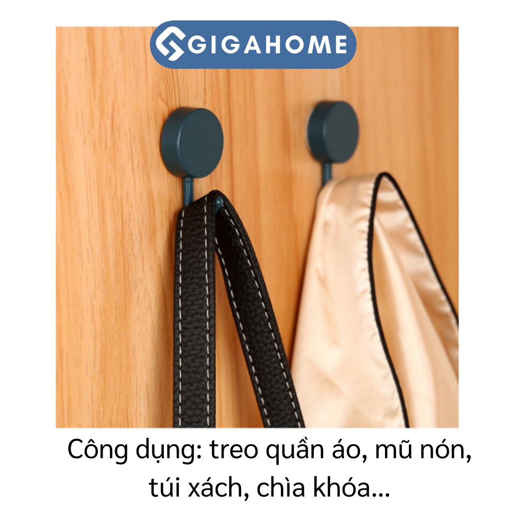 Combo 10 Móc Nhựa Tròn Dán Tường Treo Đồ Vật GIGAHOME Trang Trí Decor Nhà Nhiều Màu 9652