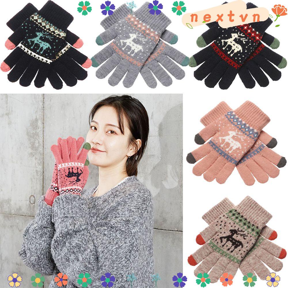 Găng Tay Dệt Kim Hỗ Trợ Chạm màn Hình Cảm Ứng Cho Nữ
