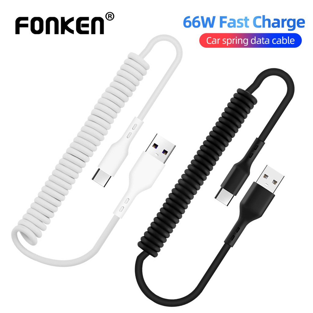 Cáp sạc nhanh type C FONKEN 66W 6A cho Huawei Mate 40 Pro tiện dụng