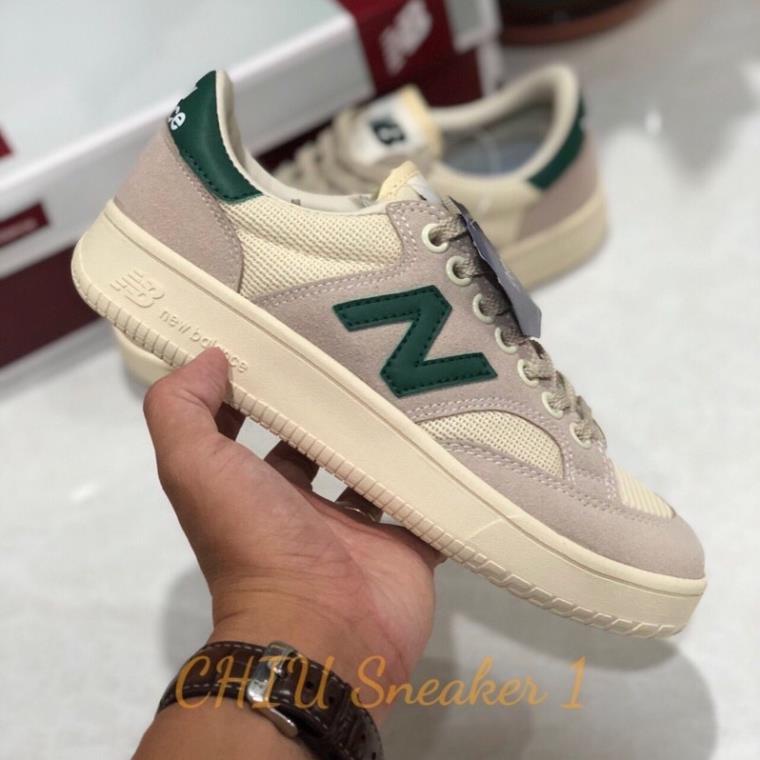 Giày thể thao nữ New Balance CRT 300 Beige Green giày Sneaker nữ NB300 xanh lá cao cấp