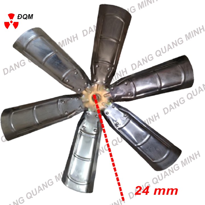 Cánh quạt inox 6 lá B8 ( 8 tấc ) công nghiệp cao cấp - thông gió, quạt lò , hút nhiệt bếp - quạt gió tuộc bin phát điện