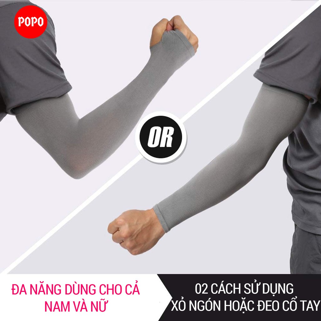 Ống tay chống nắng xỏ ngón, chống tia UV POPO đa năng dùng cho các hoạt động thể thao dã ngoại