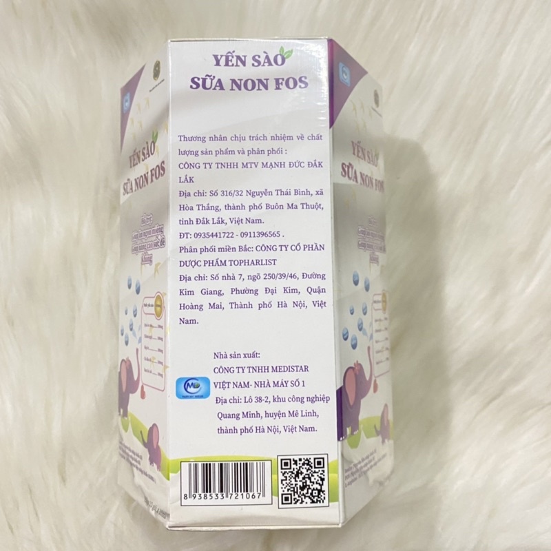 YẾN SÀO SỮA NON FOS hộp 15 gói x 10ml - Giúp ăn ngon miệng, nâng cao sức đề kháng, tăng cường tiêu hoá cho cơ thể