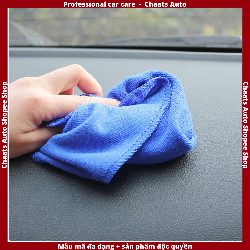 Khăn lau xe   Freeship  Khăn lau xe Microfiber mềm mịn siêu thấm hút 30cm x 30 cm ( màu ngẫu nhiên)