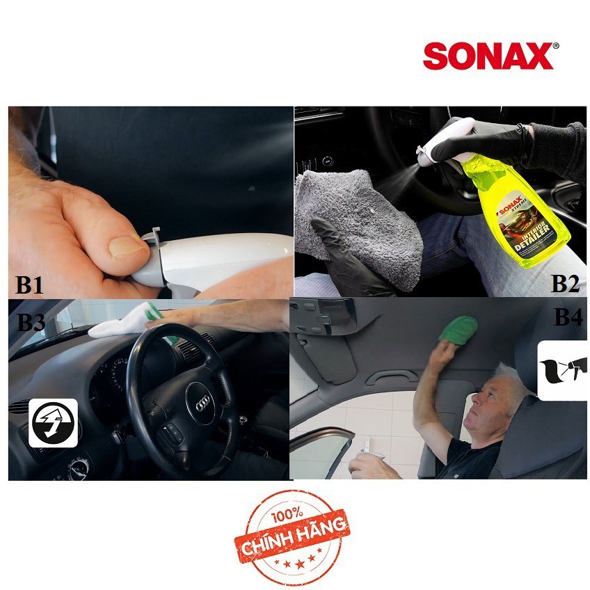 Chai xịt tẩy vết bẩn nội thất xe ôtô Sonax Xtreme Interior Detailer 750ml 220400