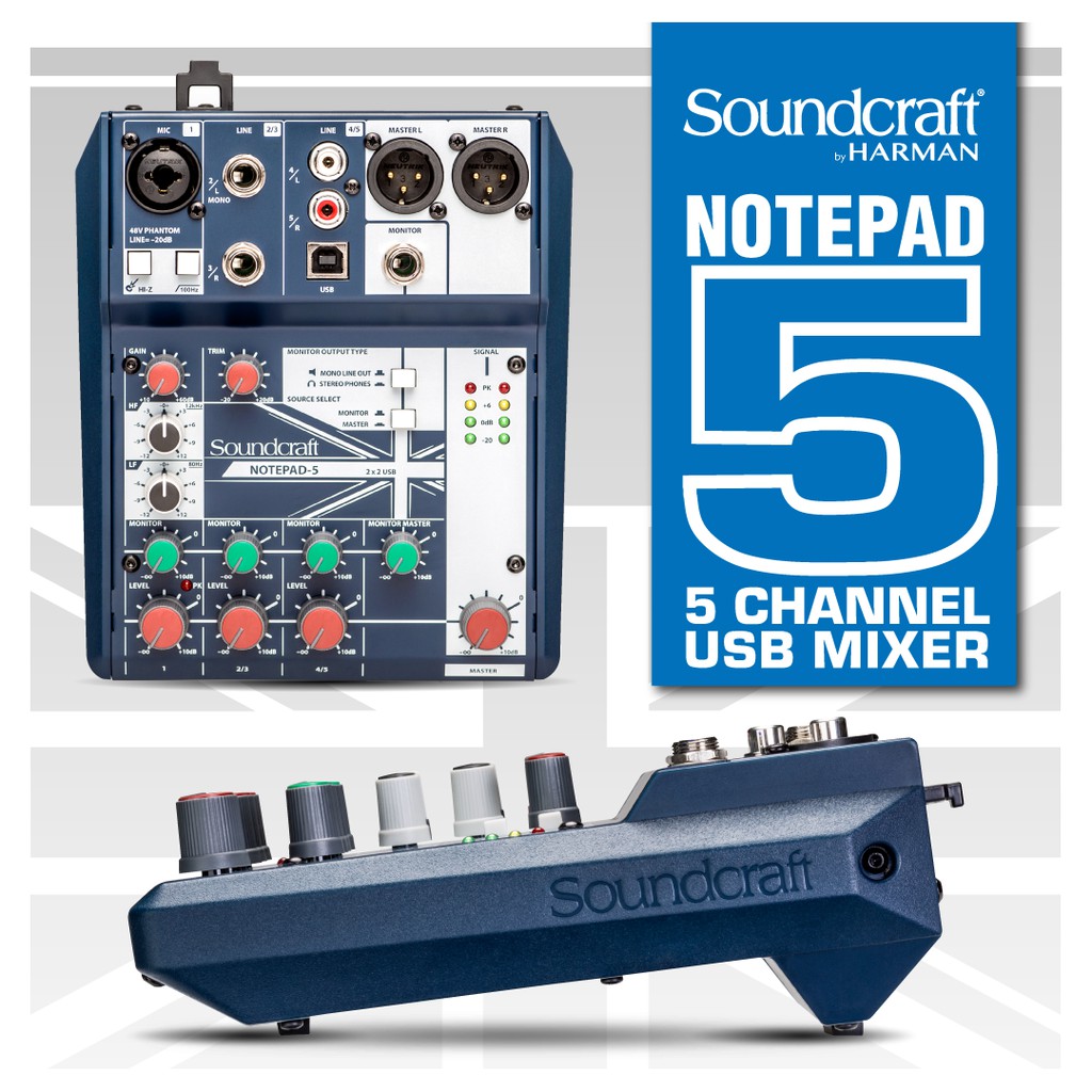 Bàn Mixer Soundcraft Notepad 5 (Chính Hãng)
