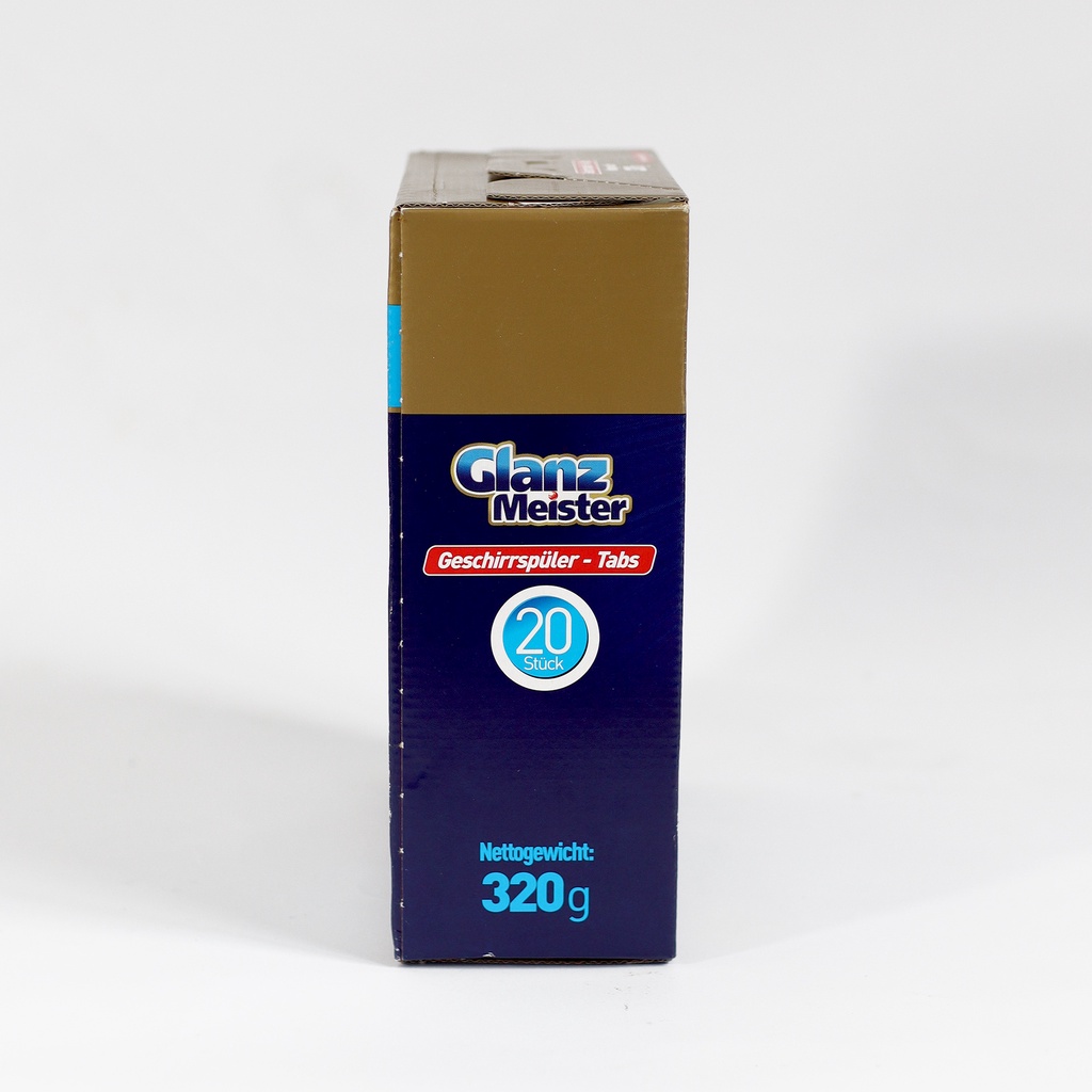 Viên rửa bát GLanz Meister All in 1 - Hộp 20 viên nhập khẩu chính hãng từ Đức - Cho Máy Rửa Chén Bát
