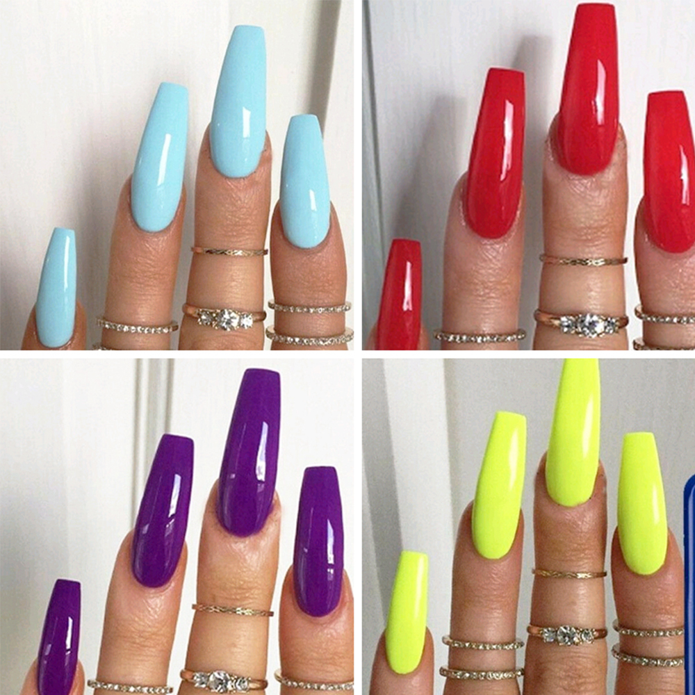 Bộ 100 Móng Tay Giả 10 Kích Cỡ Khác Nhau