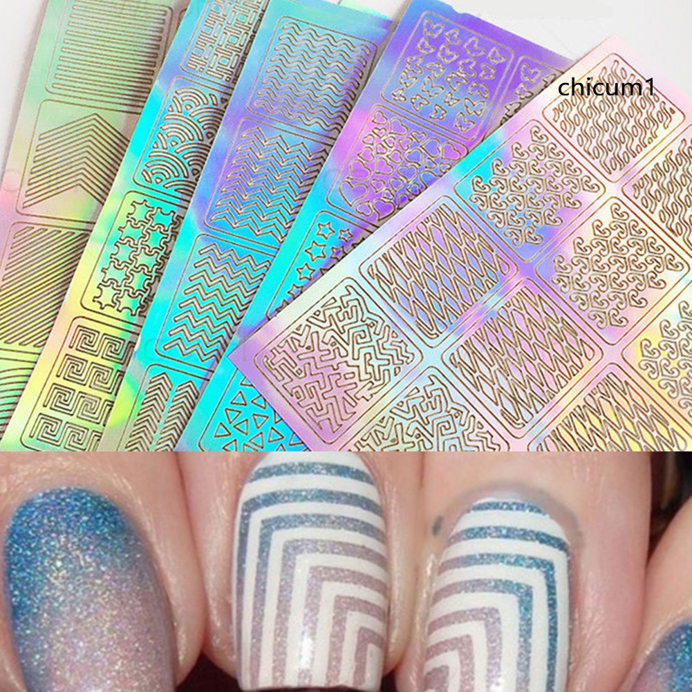 [Hàng mới về] Set 3 tờ miếng dán trang trí móng tay nghệ thuật 3D