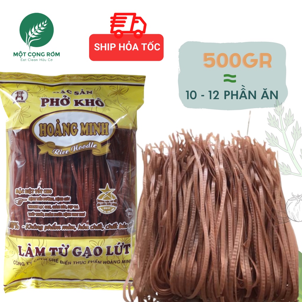 Phở gạo lứt Hoàng Minh 500gr phở gạo lứt đỏ giảm cân, ăn kiêng eat clean | Một Cọng Rơm